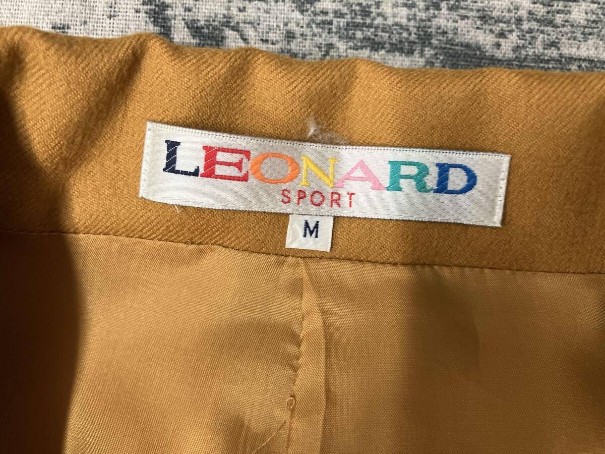 LEONARD SPORT ジャケット LEONARD SPORT 日本製 テーラードジャケット Mサイズ マスタード