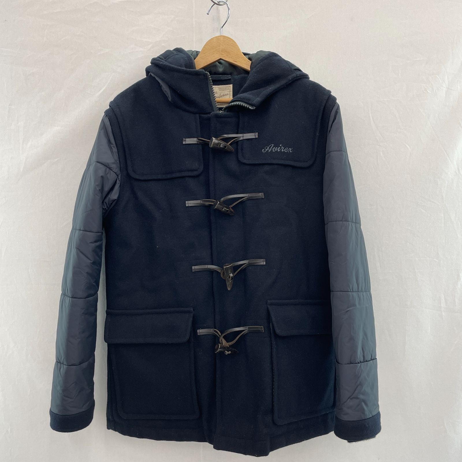 AVIREX ダッフルコート 6142172 L ネイビー メンズ ファッション 