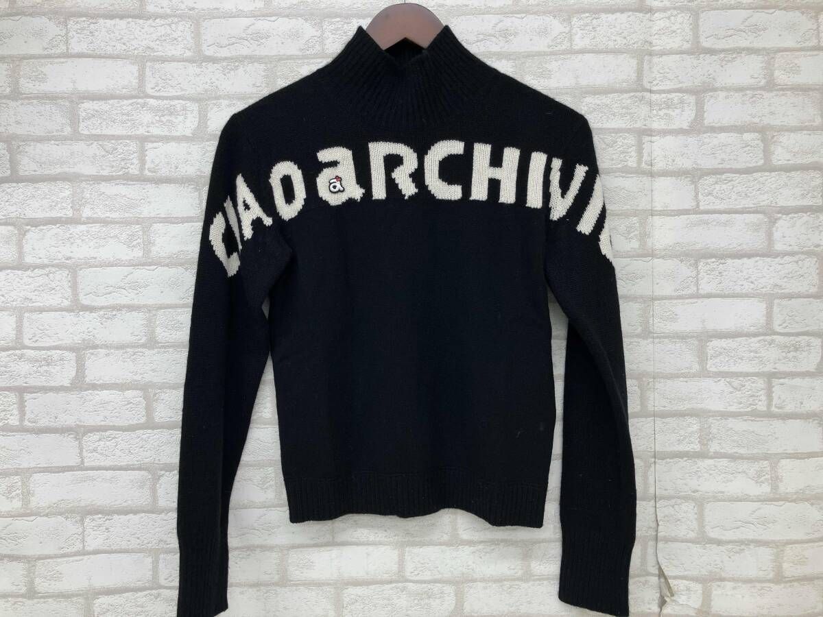 archivio A118208 アルチビオ ハイネックニット ブラック カシミヤ