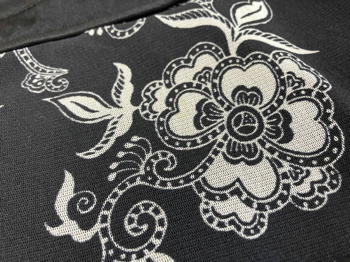 VIVIENNE TAM/長袖ワンピース/016-140402/花柄/ナイロン×シルク/BLACK