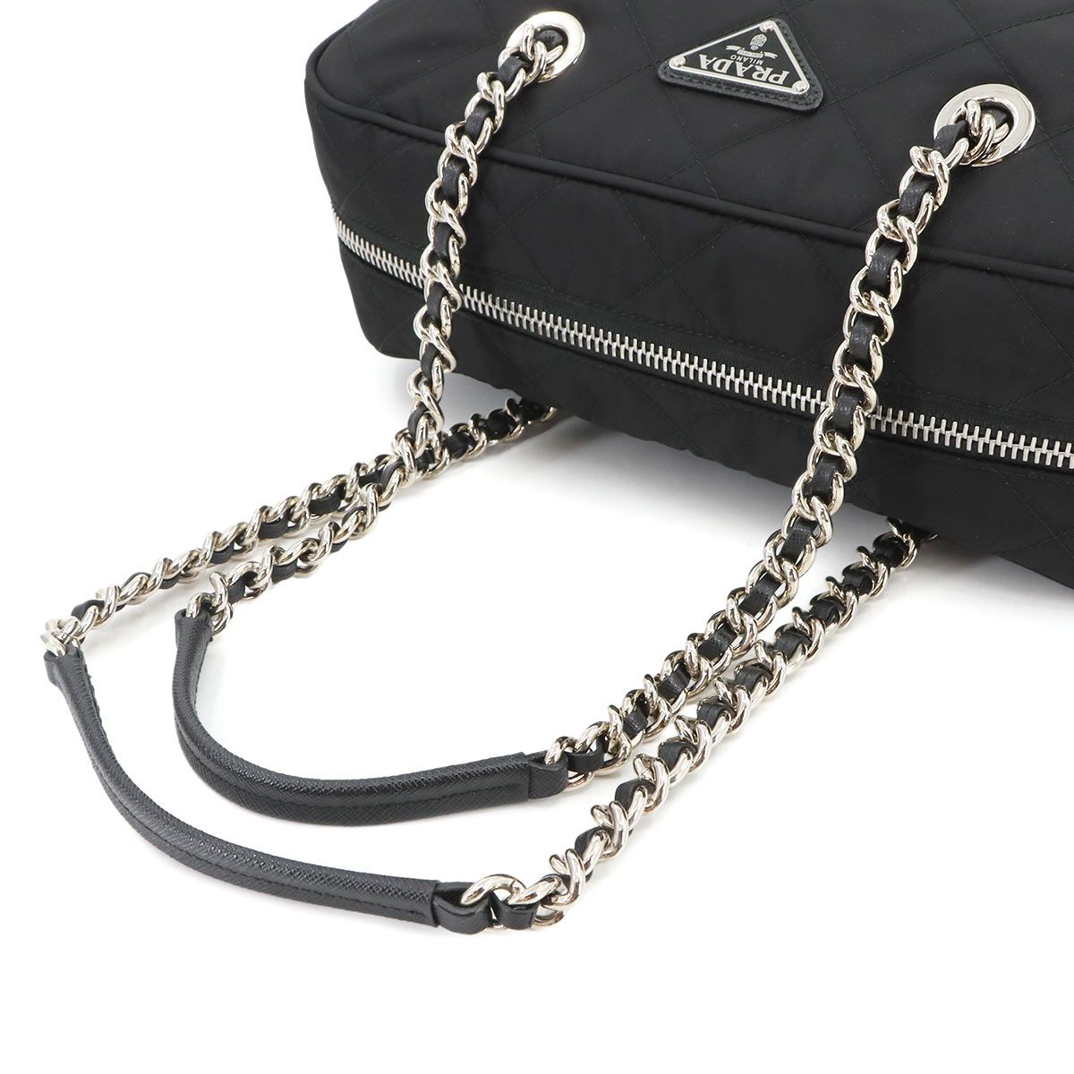 新品同様 プラダ PRADA チェーン ショルダー バッグ キルティング