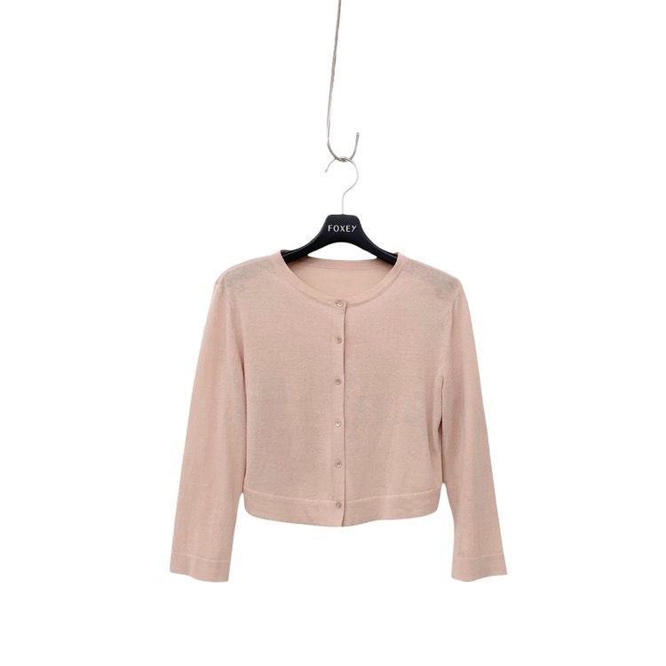 FOXEY フォクシー カーディガン ベージュピンク 38 38354-KSJFZ 