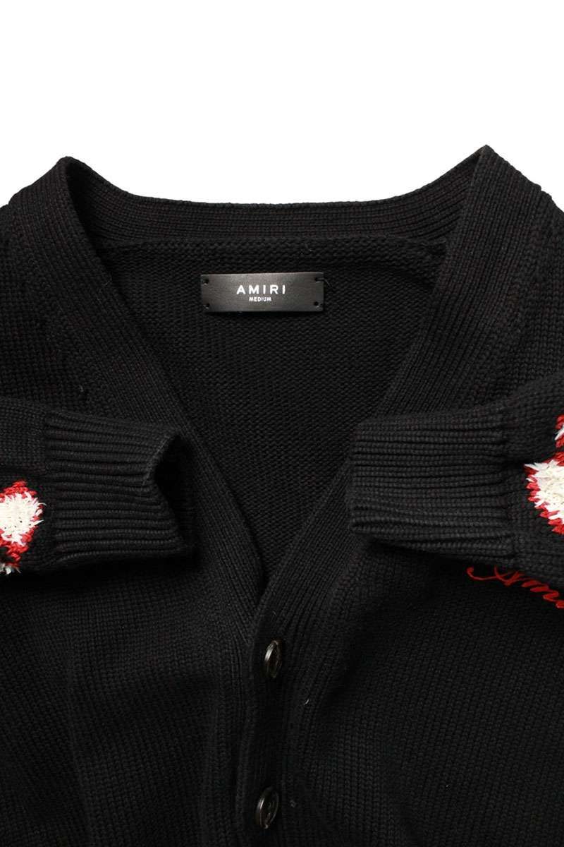 アミリ ロゴボーン刺繍 ニットカーディガン メンズ M - メルカリ