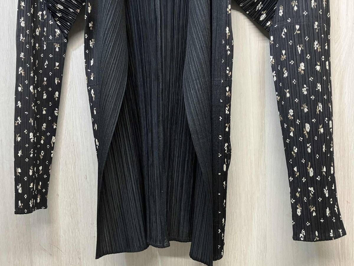PLEATS PLEASE ISSEY MIYAKE 長袖 カーディガン シャツ ブラウス 花柄