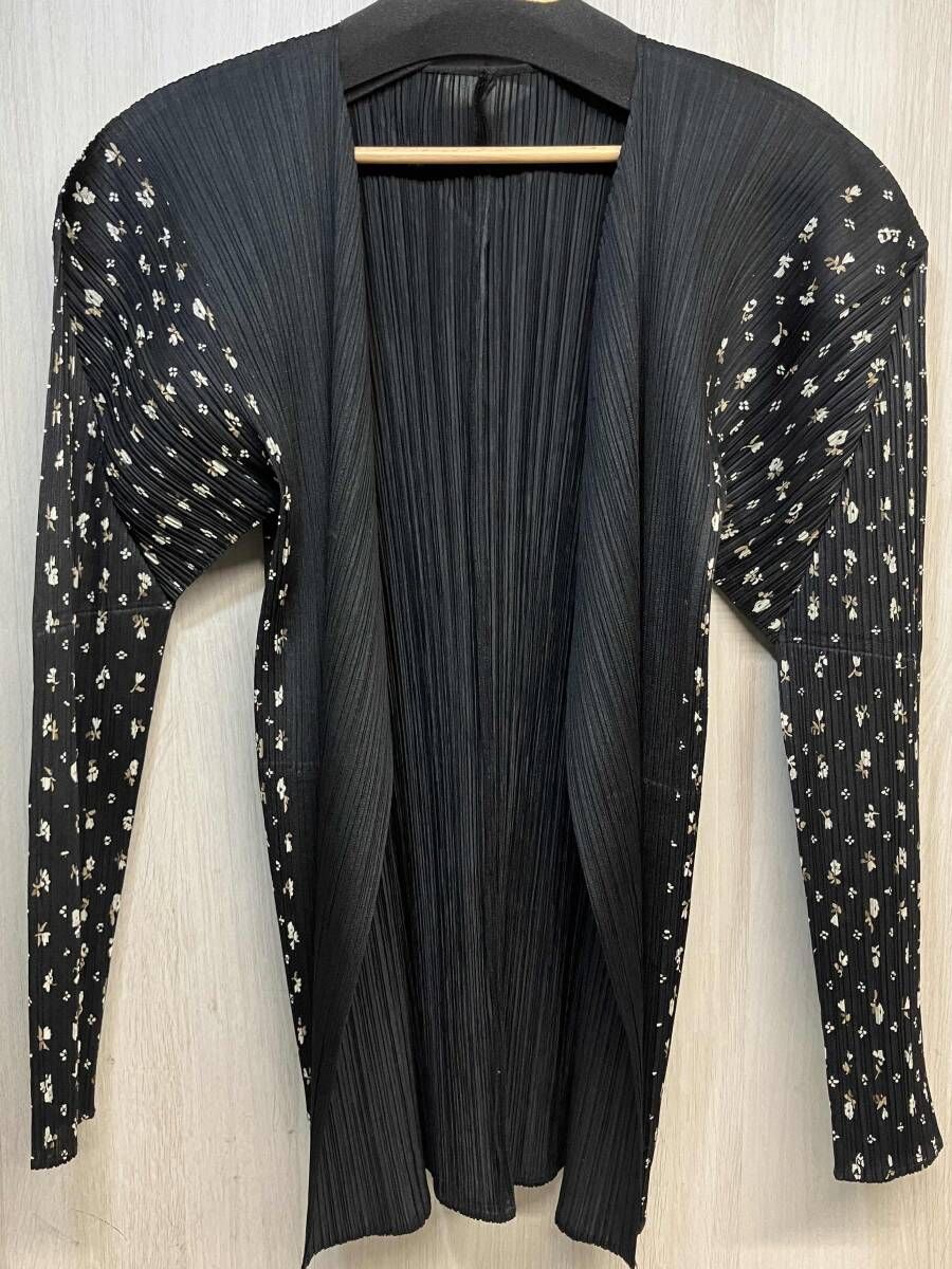 PLEATS PLEASE ISSEY MIYAKE 長袖 カーディガン シャツ ブラウス 花柄