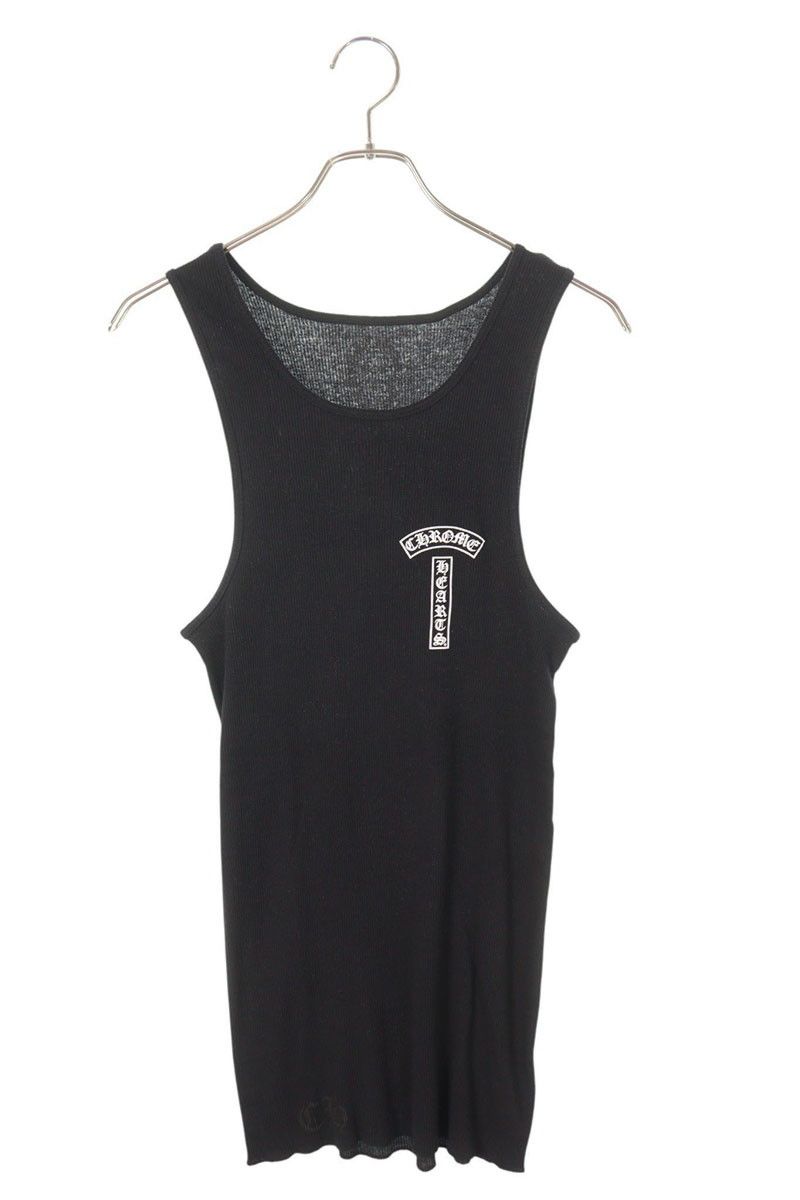 クロムハーツ リブタンク クロムハーツ RIB TANK バッククロスプリントリブタンクトップ メンズ