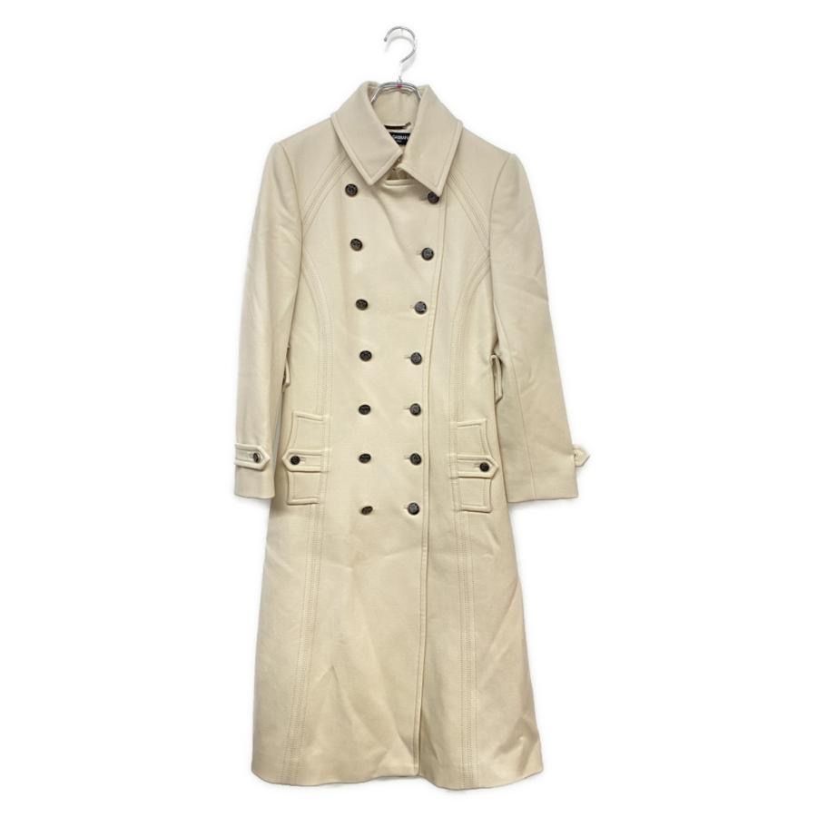 ドルチェアンドガッバーナのコート DOLCE ＆ GABBANA アンゴラ混ダブルコート ホワイト ドルチェアンド