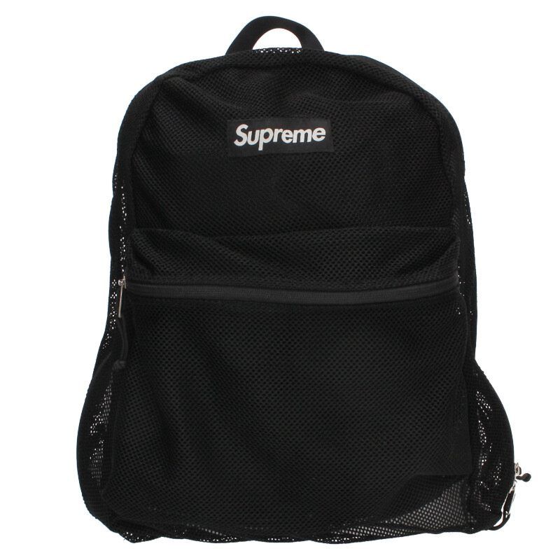 バッグ Supreme 16ss Mesh Backpack Black シュプリーム 16SS Mesh Backpack ボックスロゴメッシュバックパック