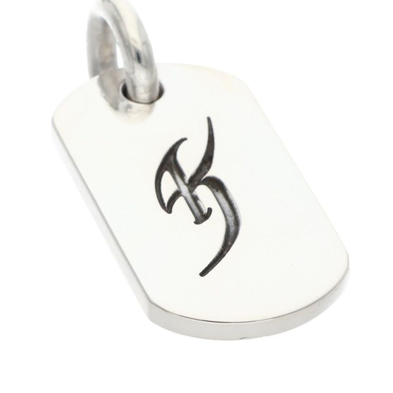 クロムハーツ 氷室京介/ドッグタグ イニシャルシルバーネックレス