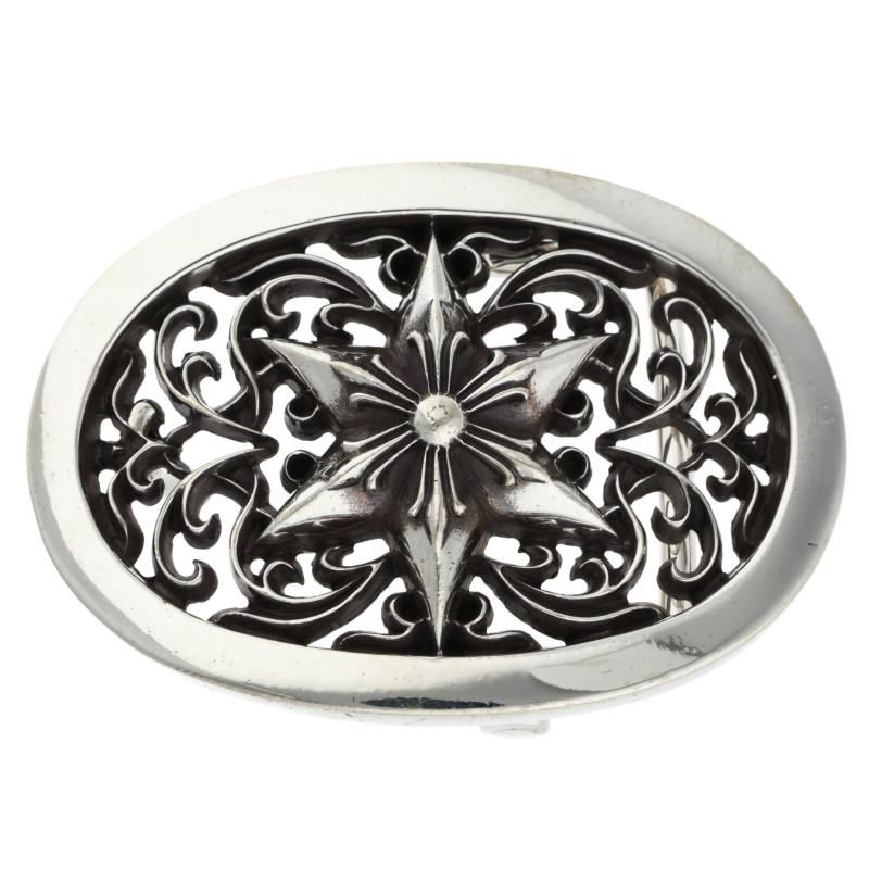 BUCKL OVAL STARクラシックオーバルスター シルバーバックル メンズ クロムハーツ BUCKL OVAL STAR1.5/1.5クラシックオーバルスター