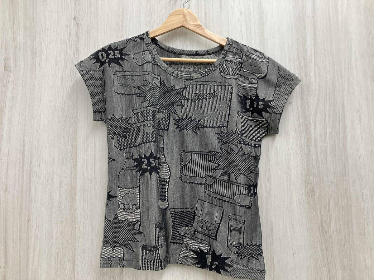 ○ ISSEY PLEATS PLEASE 半袖シャツ イッセイミヤケ プリーツ加工 総柄