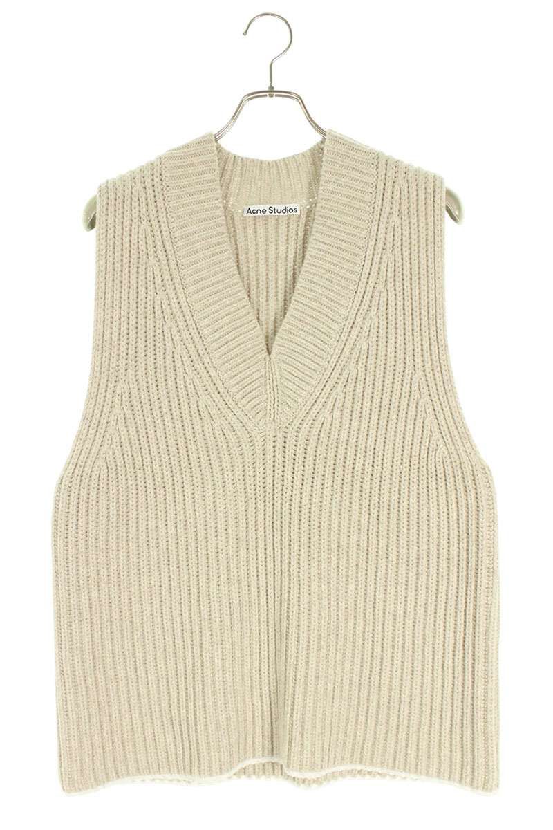 アクネストゥディオズ　ニットベスト アクネストゥディオズ Vネックニットベスト レディース XS - メルカリ