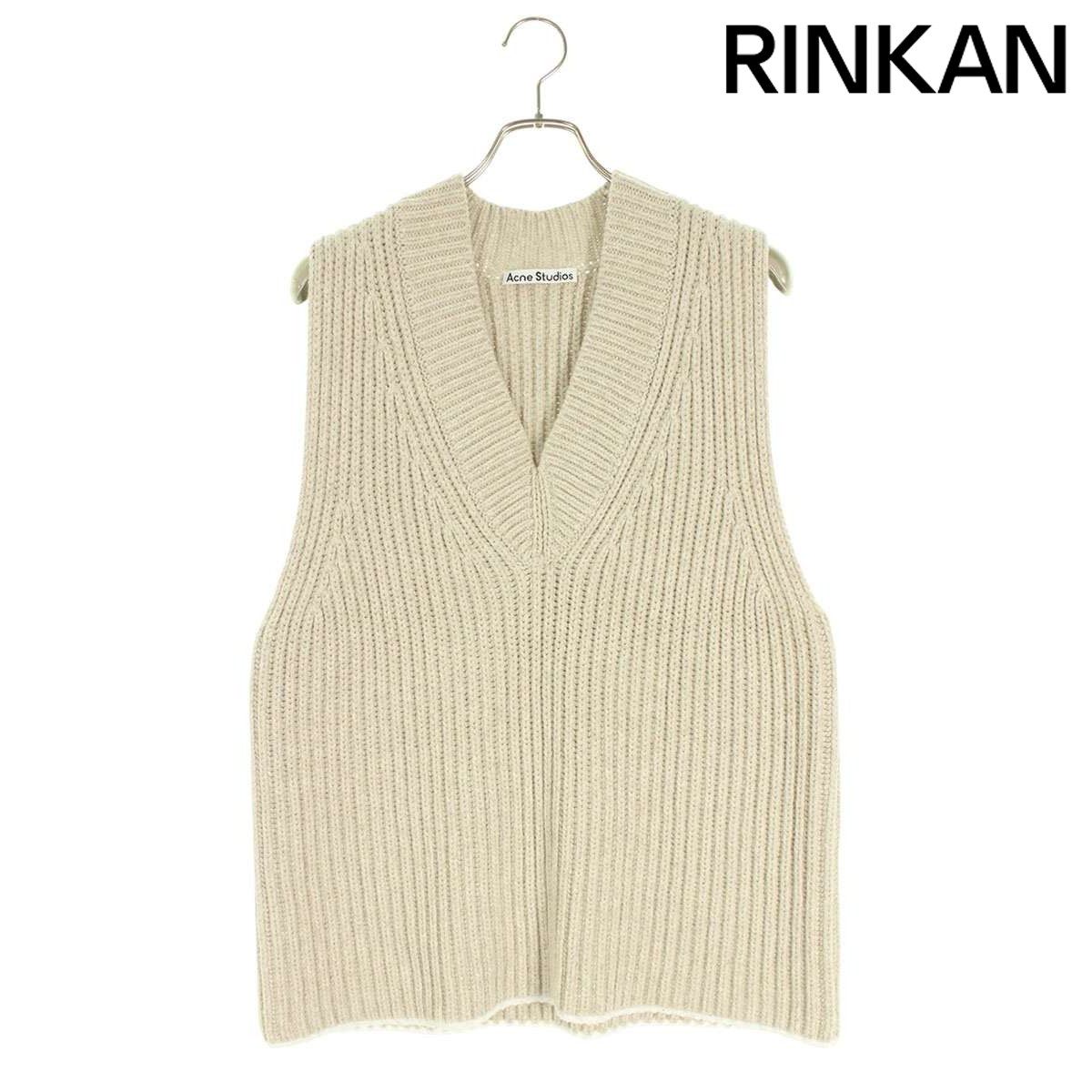 アクネストゥディオズ　ニットベスト アクネストゥディオズ Vネックニットベスト レディース XS - メルカリ