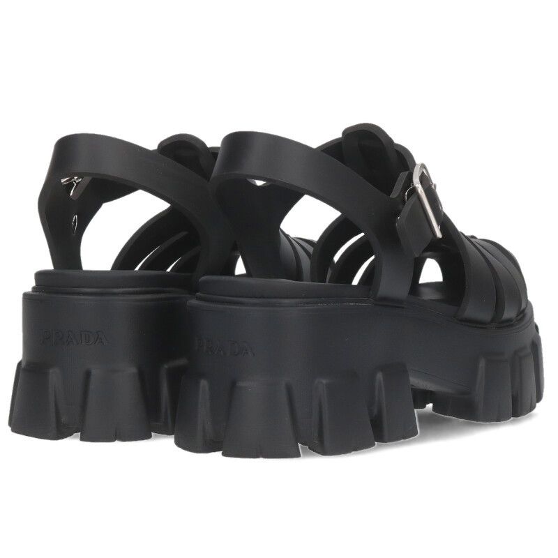 プラダ 2X3083 モノリス 三角ロゴプレートラバーサンダル レディース