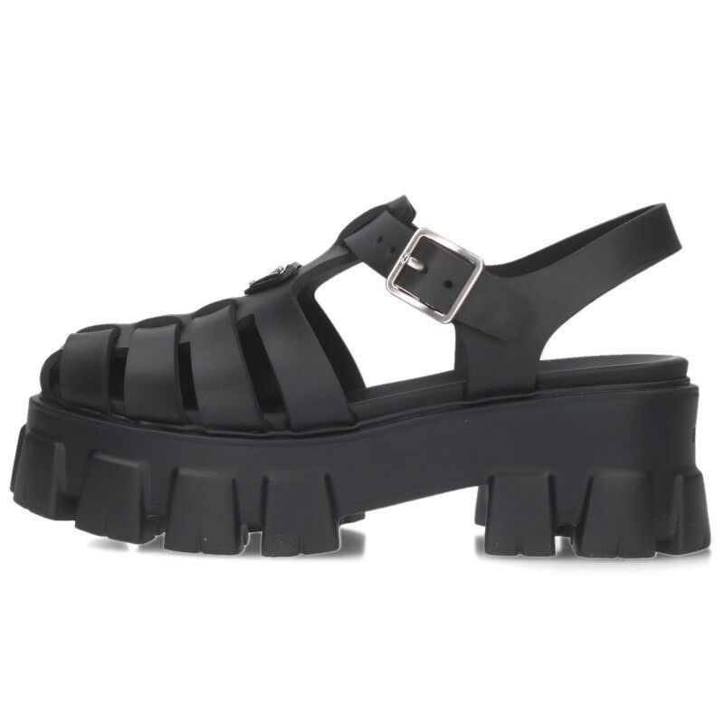 プラダ 2X3083 モノリス 三角ロゴプレートラバーサンダル レディース