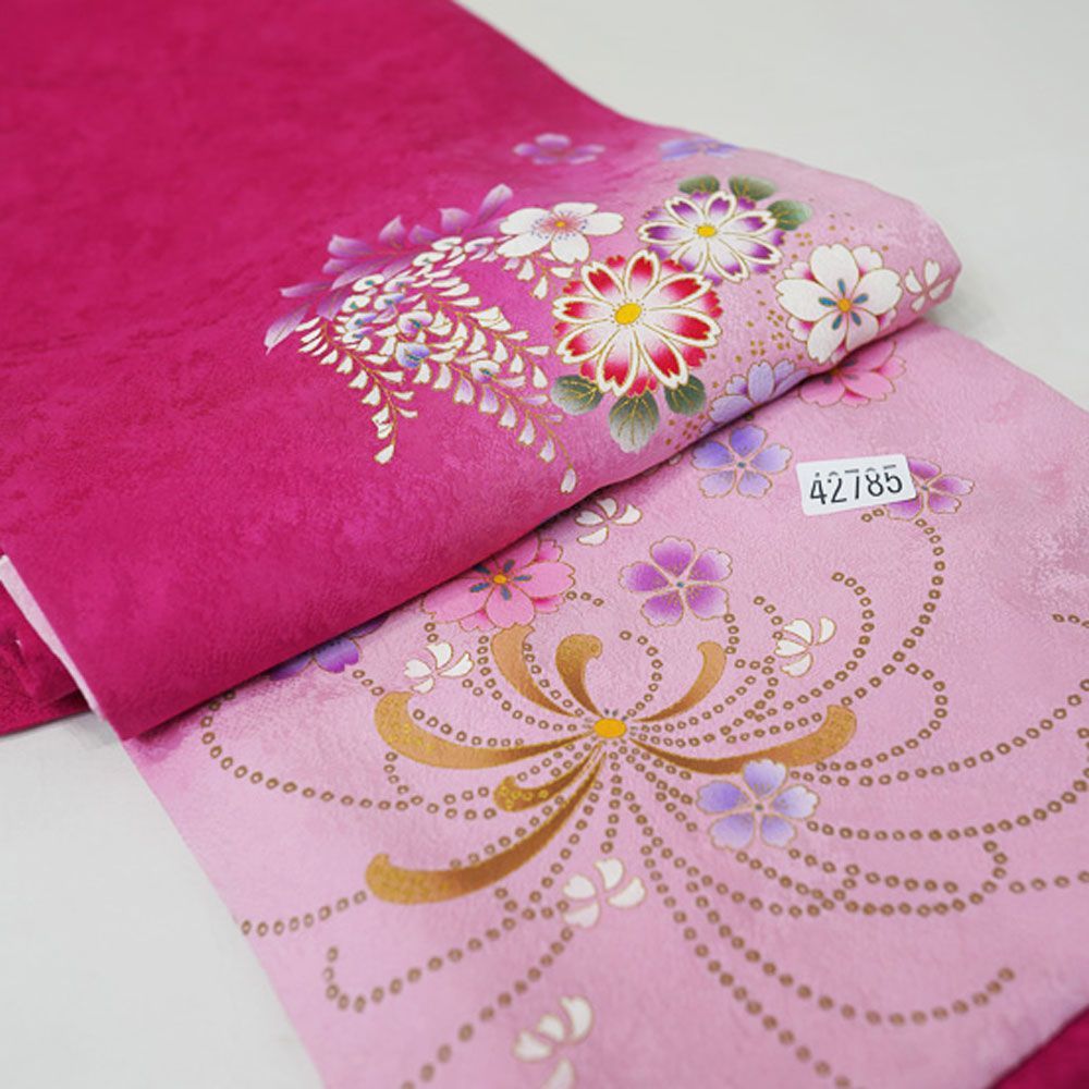 振袖　正絹　ピンク　古典　新品　オーダー品　振袖単品　お買い得　0621⑤ 振袖 正絹 ピンク 古典 新品 オーダー品 振袖単品 お買い得 0621⑤