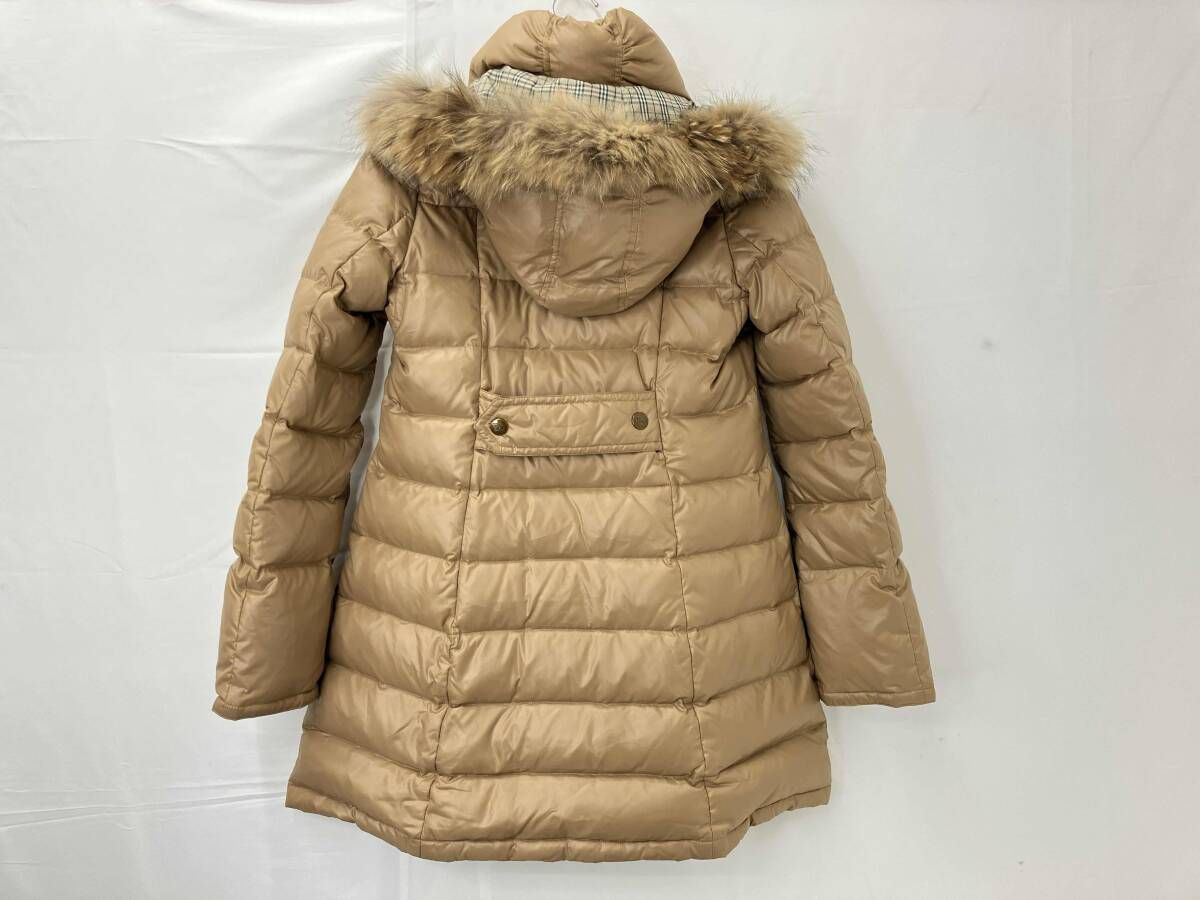 新品タグ付き　バーバリーブルーレーベル ロング ダウン コート　キャメル バーバリーブルーレーベルダウンコート