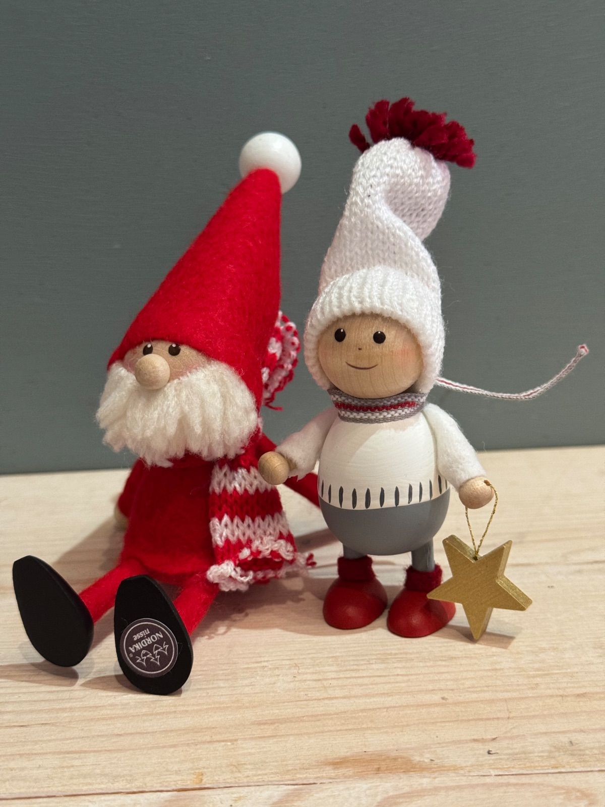 ノルディカニッセ 星を見上げるサンタ 星を見上げる男の子 2点セット