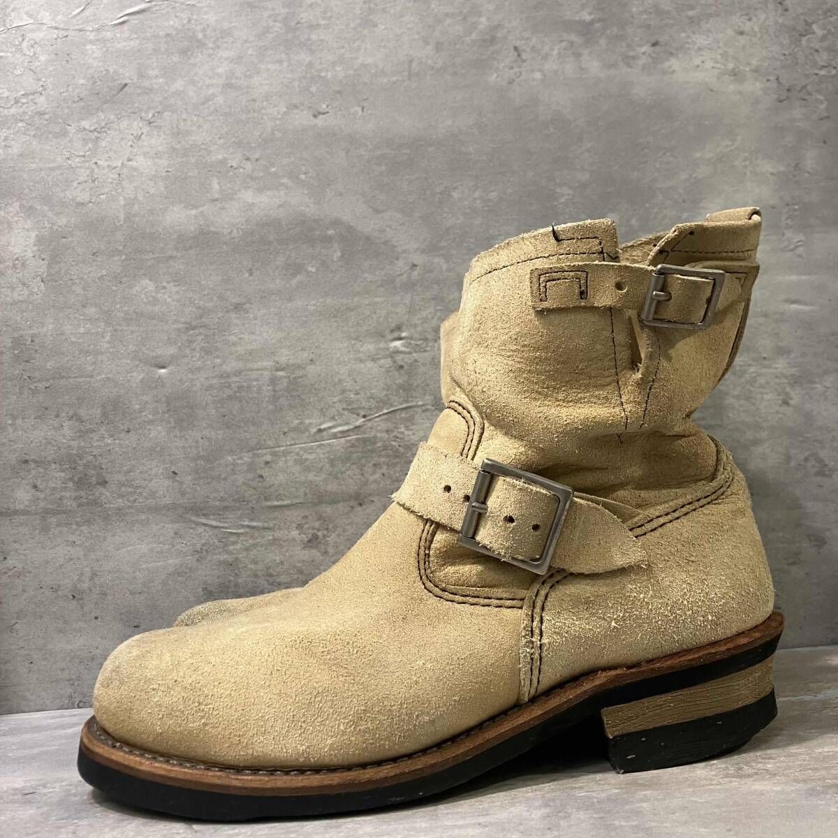 ぼ*ん様 RED WING 2965 Suede Short Engineer 09s RED WING SHORT ENGINEER 2965 ショートエンジニア ベージュ