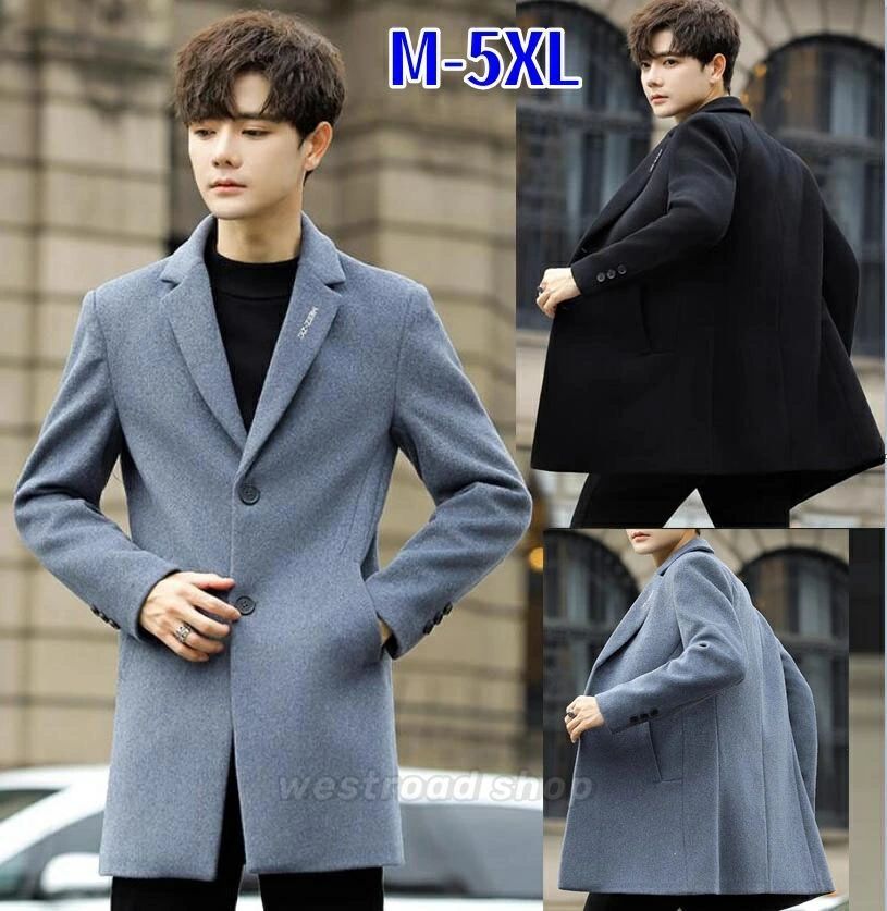 チェスターコート メンズ ミディアム丈 高品質 折り襟 ウールコート