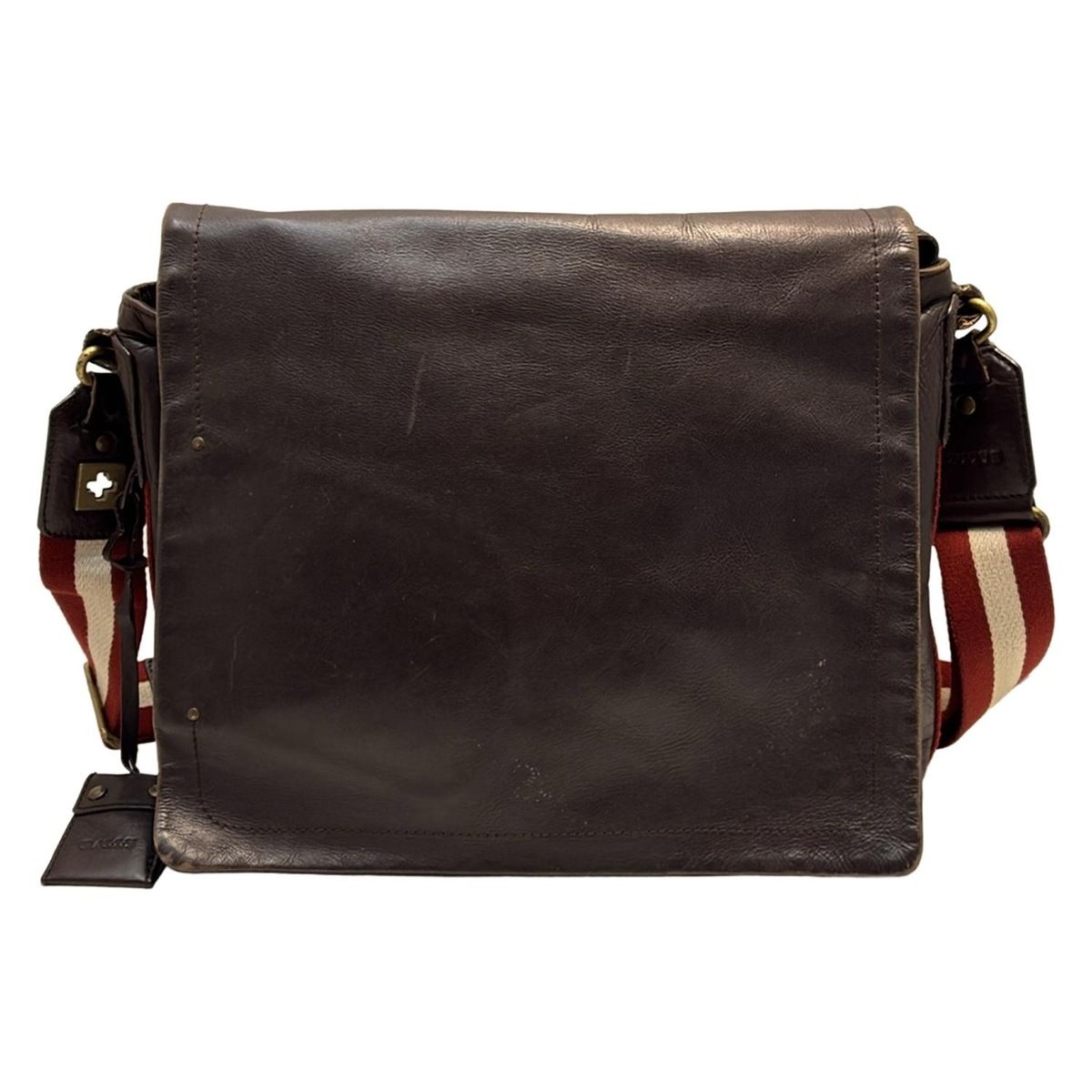 BALLY(バリー) ショルダーバッグ - ダークブラウン レザー - メルカリ