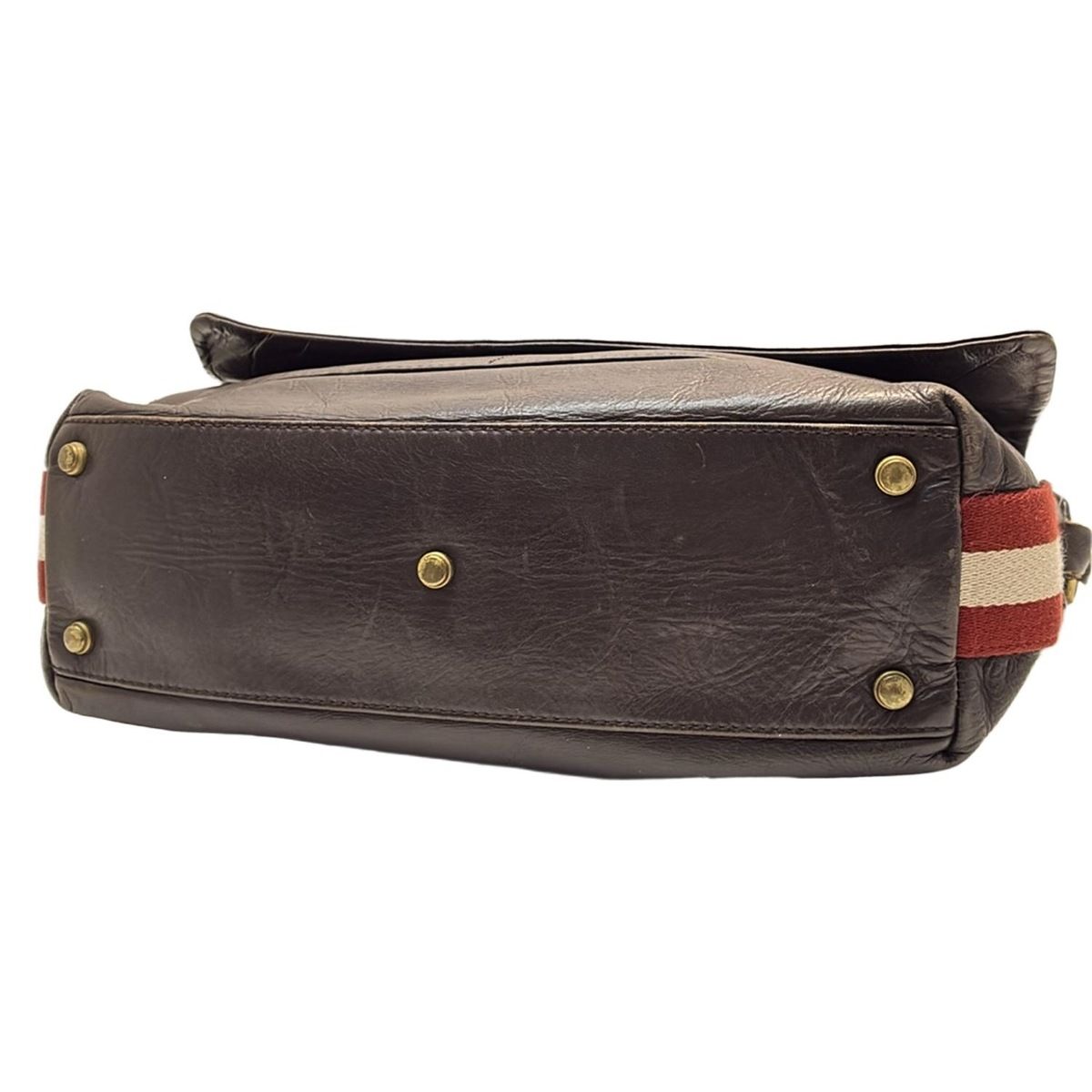 BALLY(バリー) ショルダーバッグ - ダークブラウン レザー - メルカリ