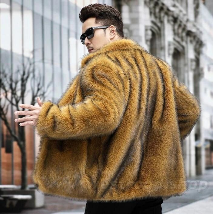 ファーコートメンズ 購入 アウター 毛皮ジャケット 冬服 厚手 フェイク