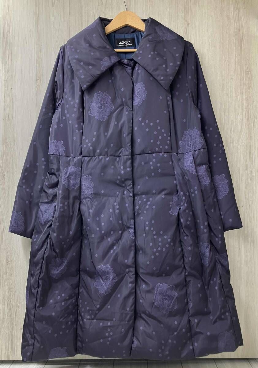 新品未使用SHIZUKA KOMURO ブラックコート 4298 SHIZUKA KOMURO シヅカ コムロ ダウンコート サイズ42 ネイビー