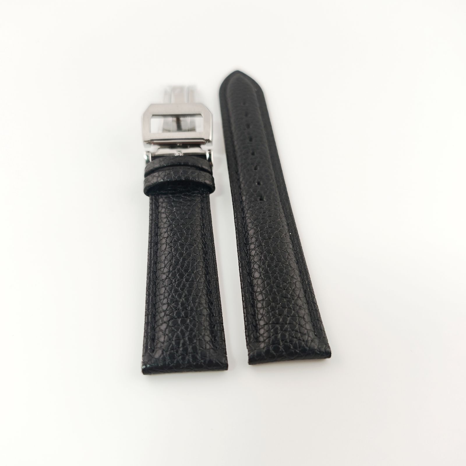 20mm 腕時計 シボ カーフレザー 革ベルト ブラック 黒 【対応】 IWC