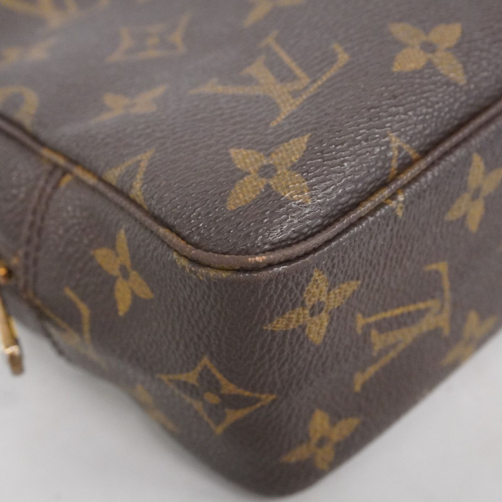 【美品】ルイヴィトン　ポーチ　トゥルーストワレット23 モノグラム　ブラウン 鑑定済】ルイヴィトン モノグラム トゥルーストワレット23 ブラウン