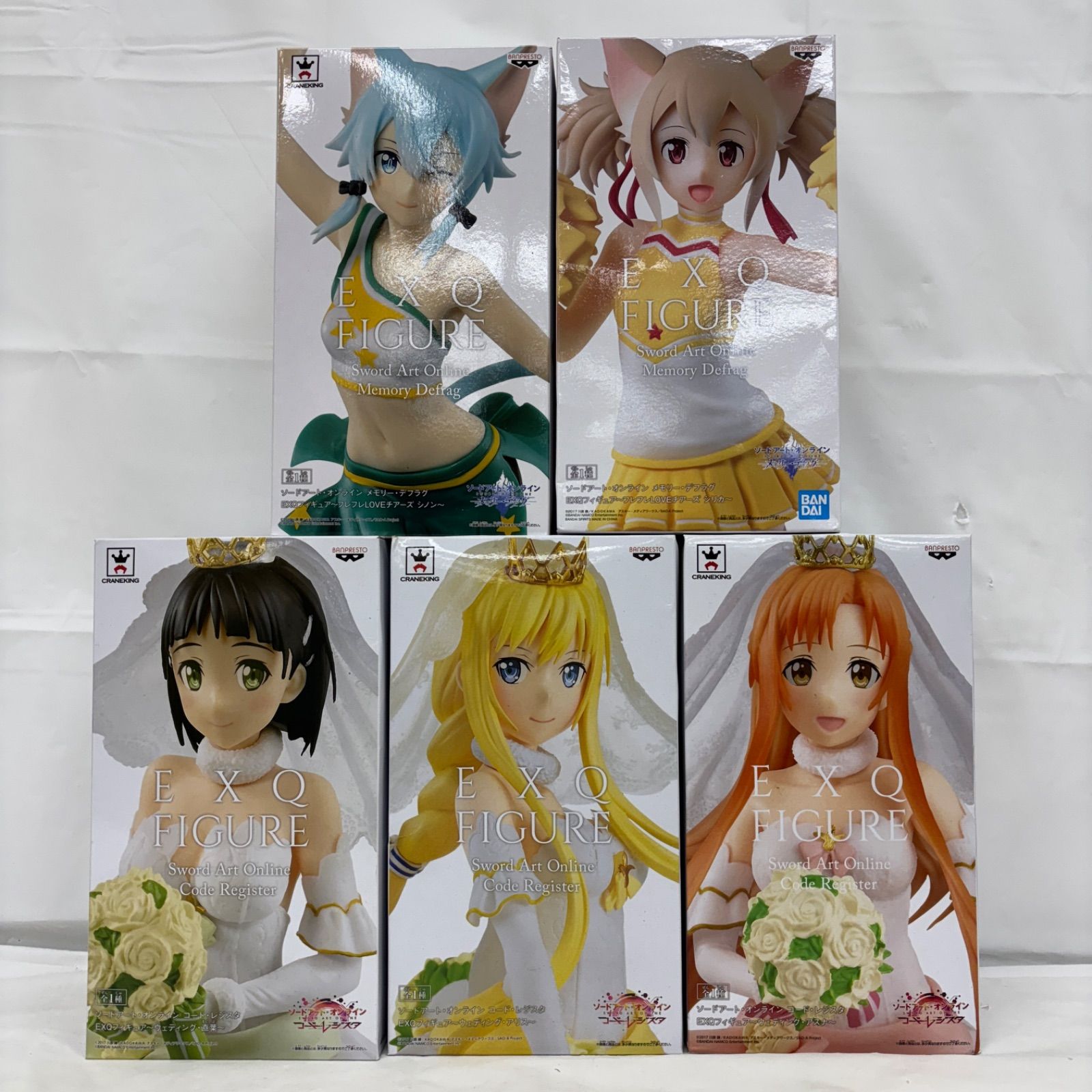 EXQ ソードアートオンライン　フィギュア7点セット 未開封 ソードアート・オンライン EXQ フィギュア 5個セット LFJ892
