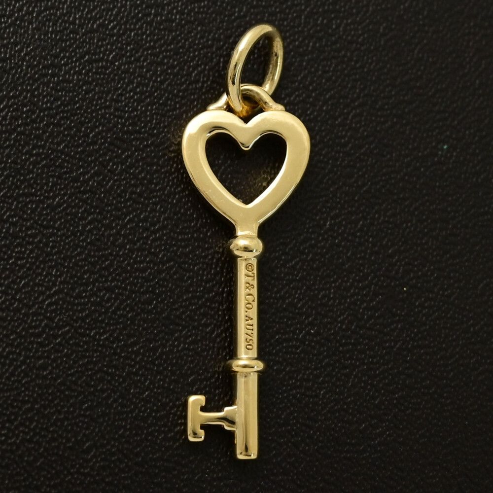 ティファニー　ハートキー　チャーム ペンダントトップ　750 新品同様 TIFFANY＆Co. ティファニー ハートキー ペンダントトップ/K18YG/750