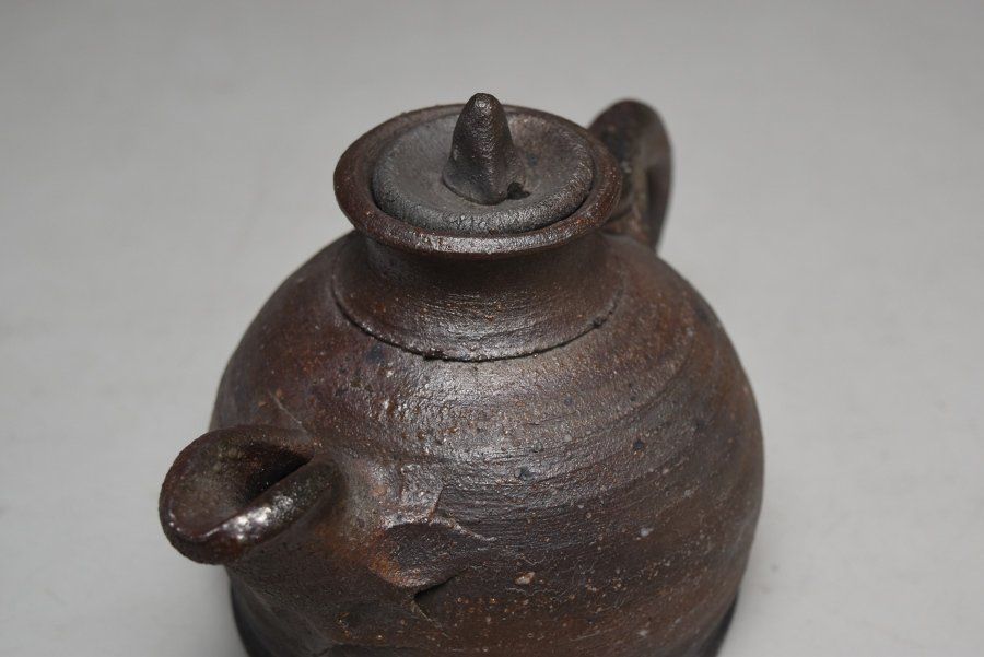 澤清嗣作 信楽焼 シカ 盃 ぐい呑 共箱 略歴付 酒器 澤清嗣作