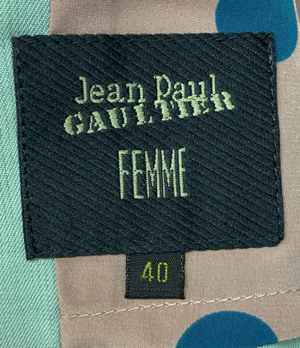90-00s archive JEAN PAUL GAULTIER FEMME 内ドット柄ファスナー