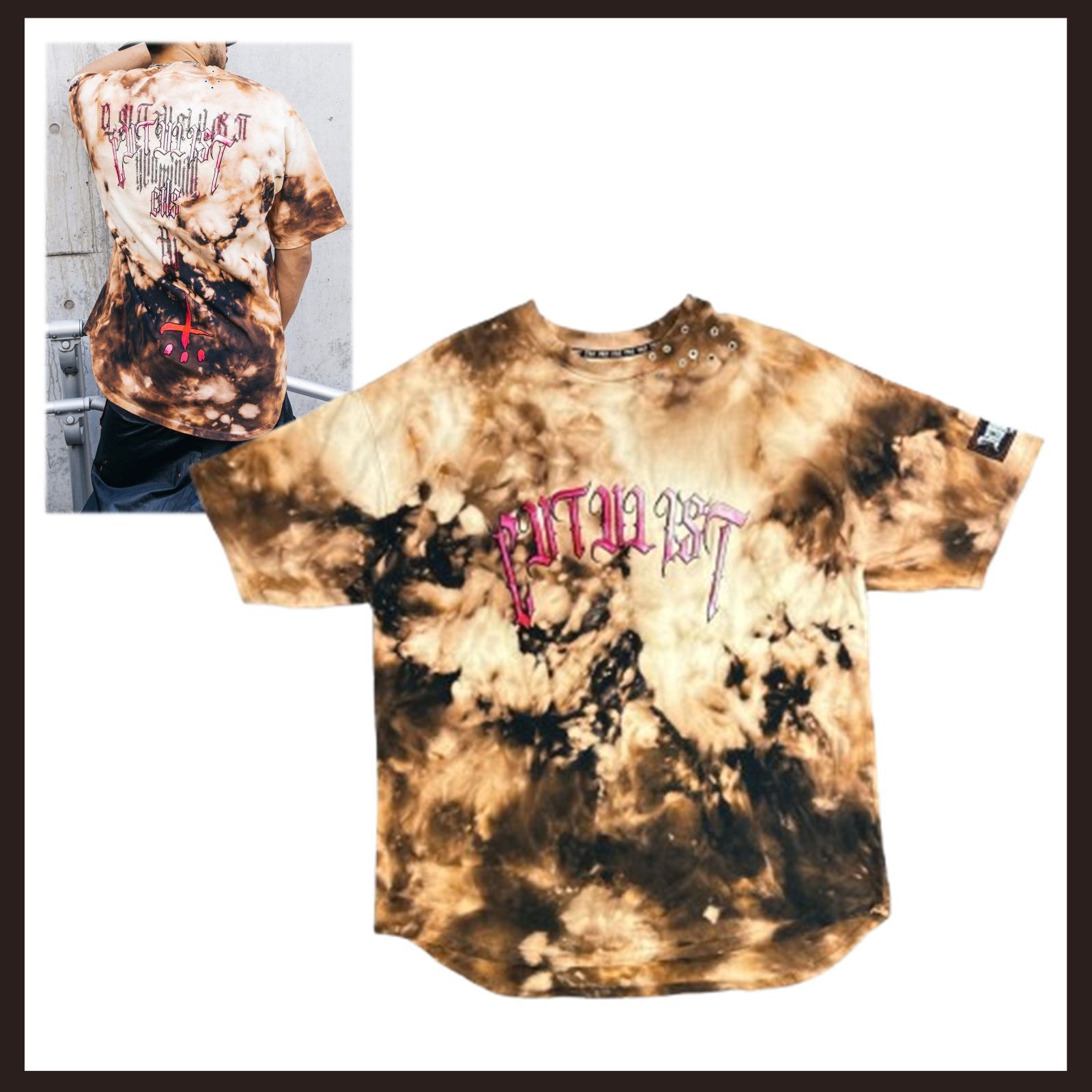 新品 未使用 CVTVLIST（カタリスト） アンビグラムTシャツ 1 ブリーチ 