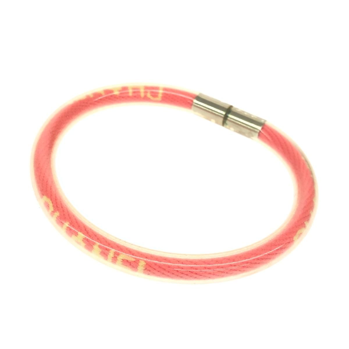 CHANEL シャネル ラバーブレスレット ロゴ オレンジ レディース