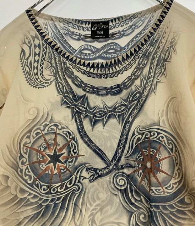 Jean Paul GAULTIER FEMME カットソー タトゥーパワーネット THJB-KM2