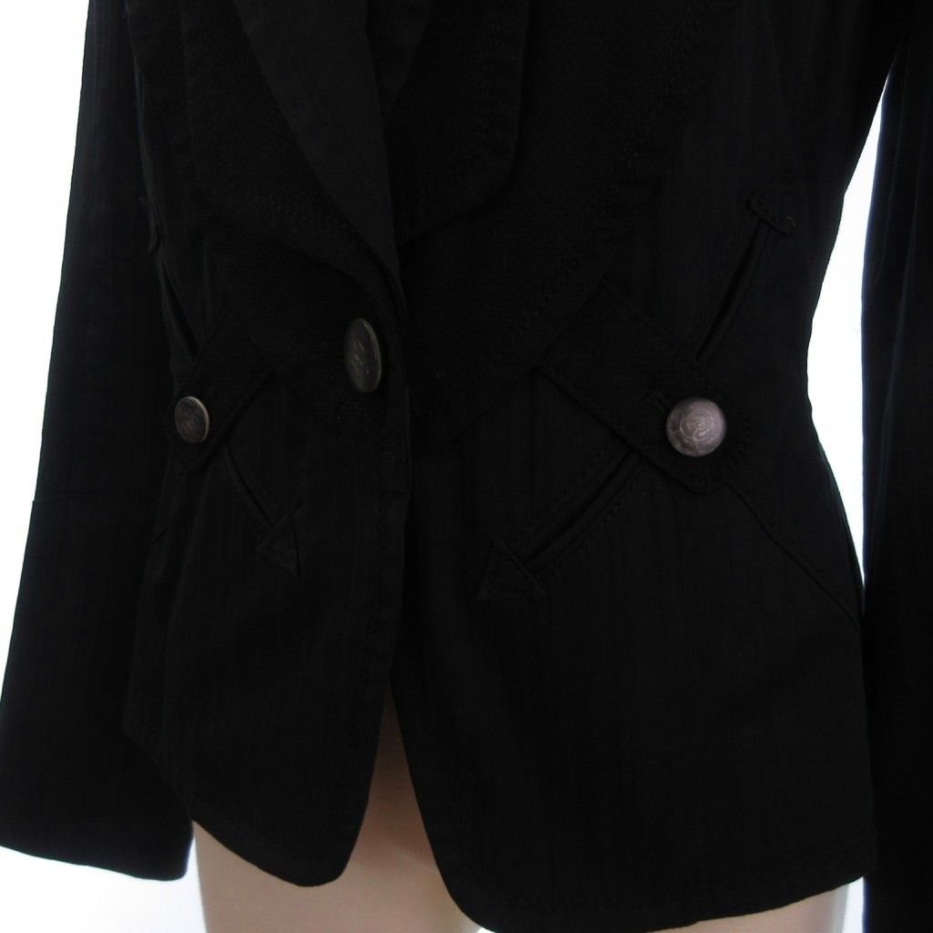 アツロウタヤマ ATSURO TAYAMA テーラードジャケット 1B 切替 黒