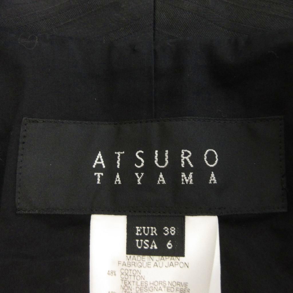 アツロウタヤマ ATSURO TAYAMA テーラードジャケット 1B 切替 黒