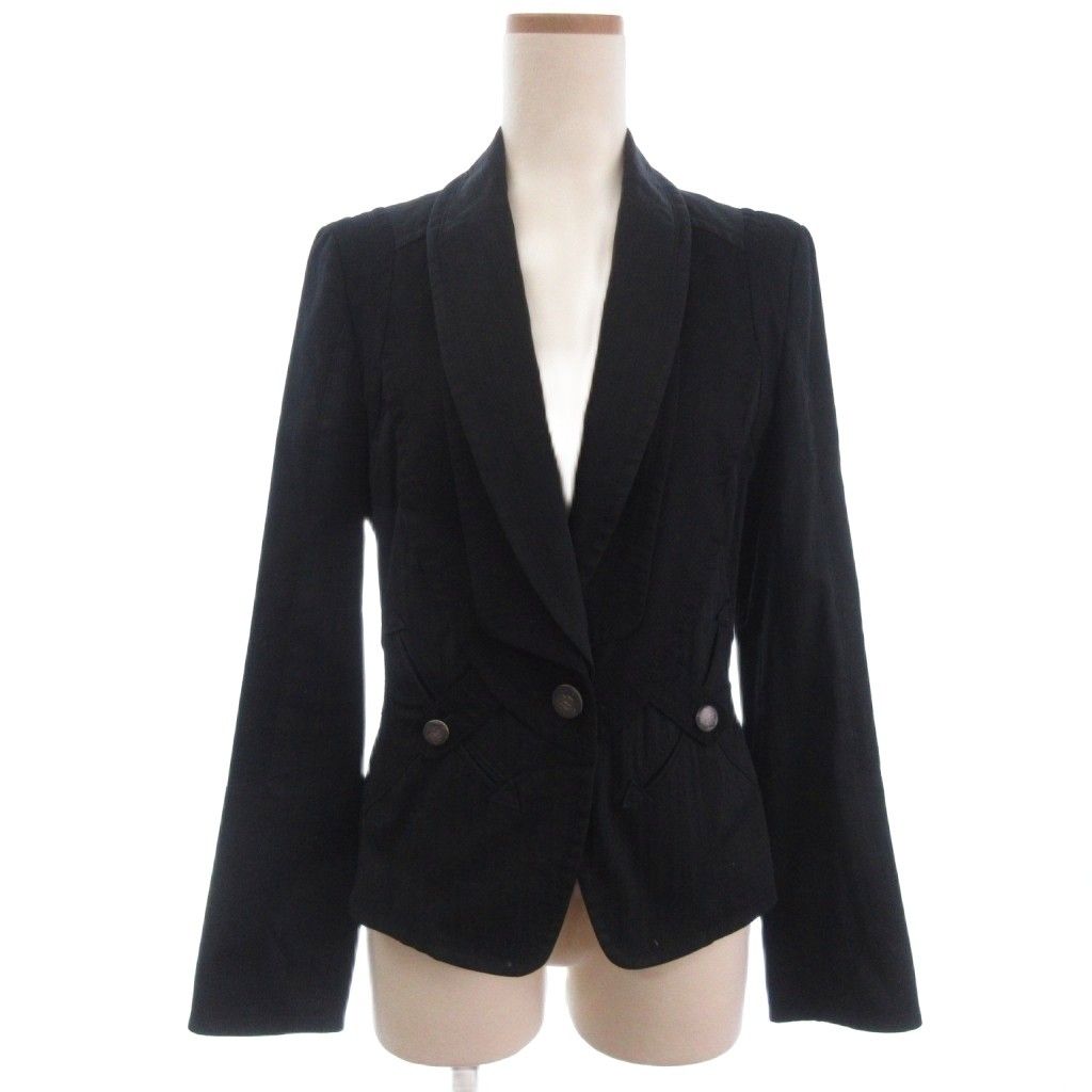 ATSURO TAYAMA タヤマアツロウ AT ジャケット ブラック 日本製 アツロウタヤマ ATSURO TAYAMA テーラードジャケット 1B 切替 黒