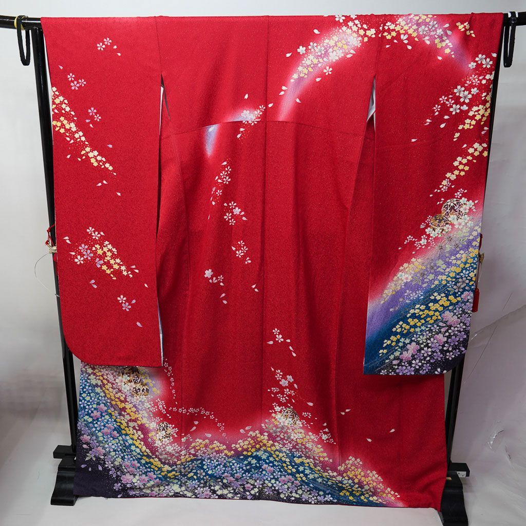 ｍ1972＊美品 正絹 金通し 金駒刺繍 桜 手縫い仕立て 振袖・襦袢2点セット 楽天市場】【新品】 訪問着 着物 正絹 袷 金駒刺繍 金彩加工 ピンク 桜