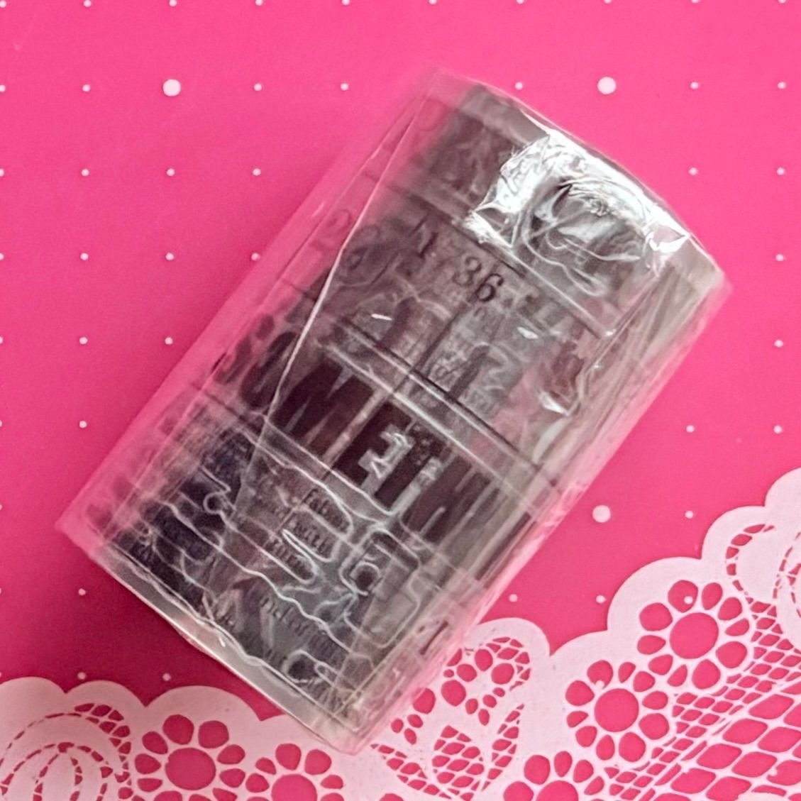 PET 段落 ダイカット加工 6.5cm×6m 120cm/loop 海外マスキングテープ