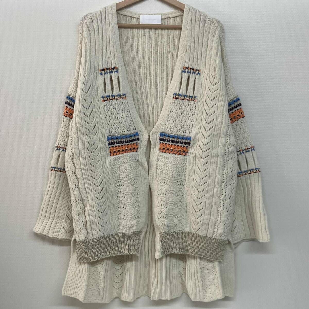 Mame Kurogouchi OVERSIZED CHUNKY KNIT CARDIGAN マメクロゴウチ  