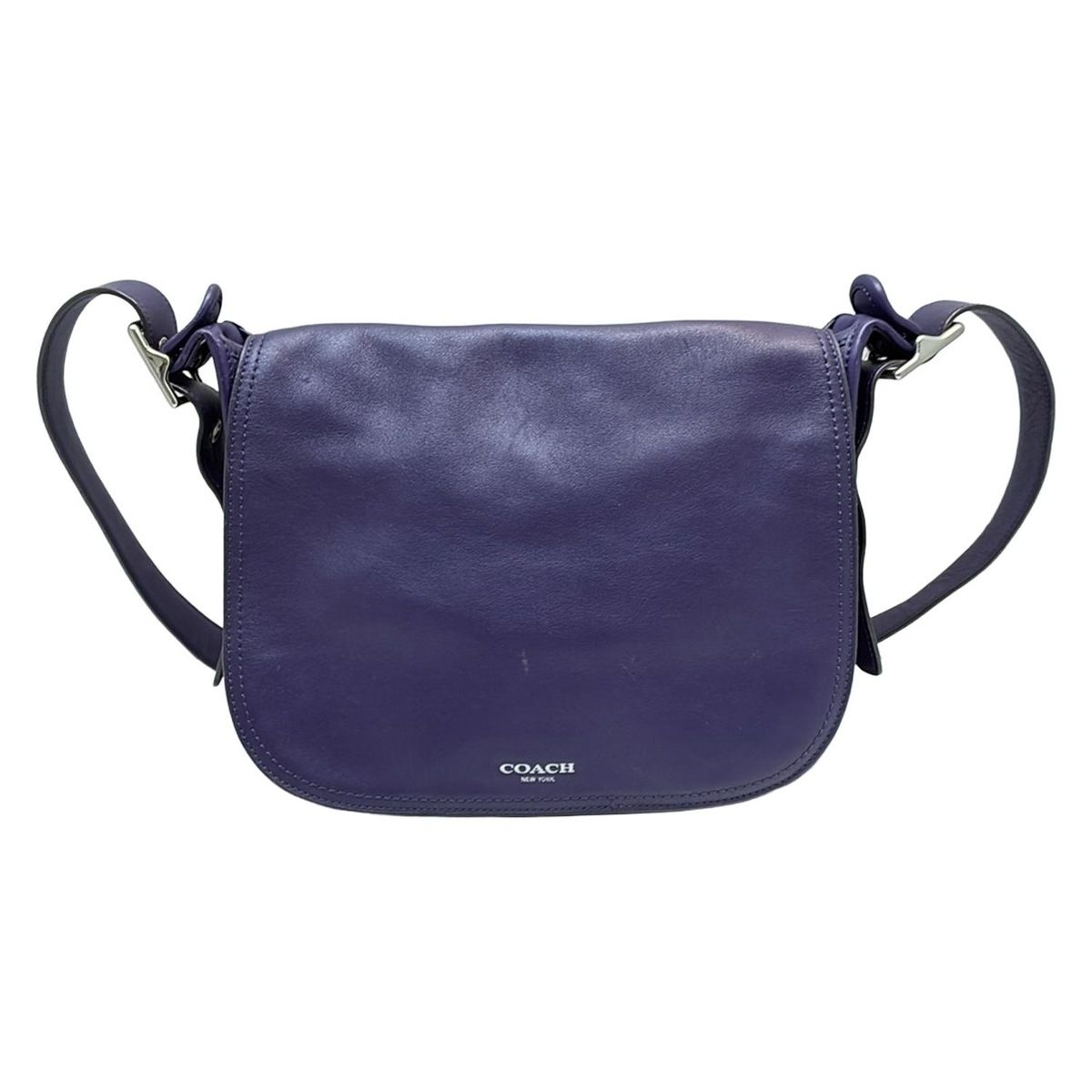 COACH(コーチ) ショルダーバッグ - 19921 パープル レザー - メルカリ