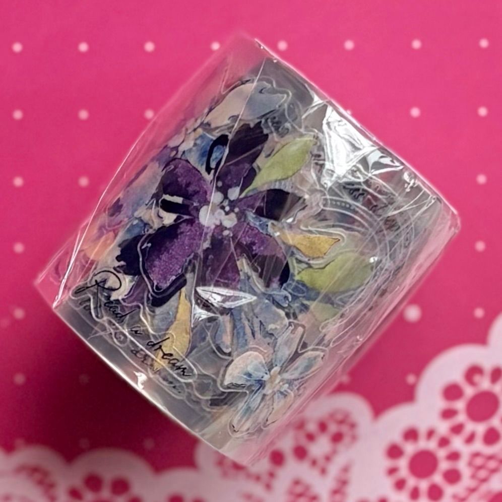 PET 梦 ダイカット加工 4.5cm×6m 100cm/loop 海外マスキングテープ