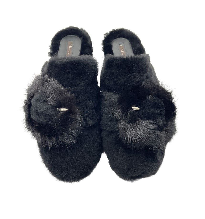 未使用 PELLICO SUNNY ペリーコサニー ベルトモチーフファーサンダル