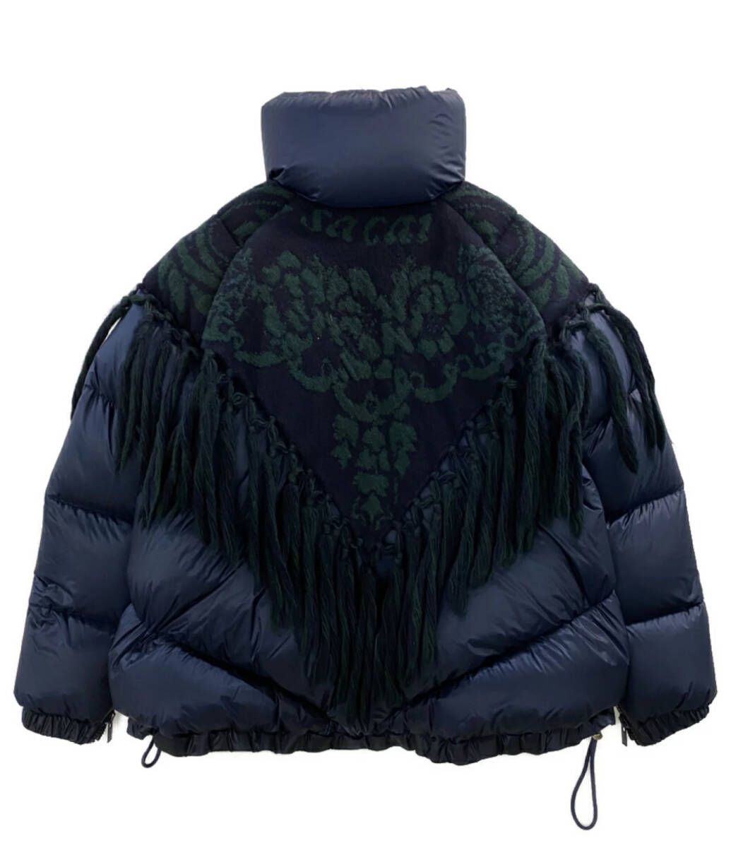19aw sacai panel knit down jacket size1 切り替えニットダウン
