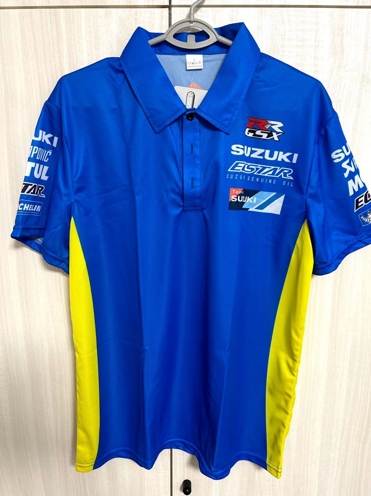 アウトレット新品 M MotoGP SUZUKI RACING レーシング Poloシャツ ECSTAR オートバイ バイクウェア アウトドア グッズ