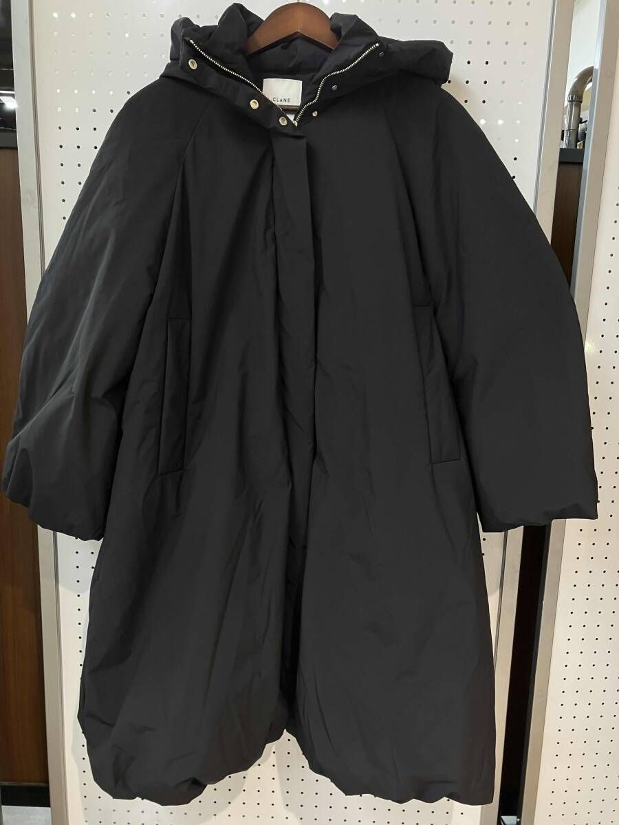 CLANE クラネ／BALLOON HOODIE LONG DOWN COAT／バルーンフーディー