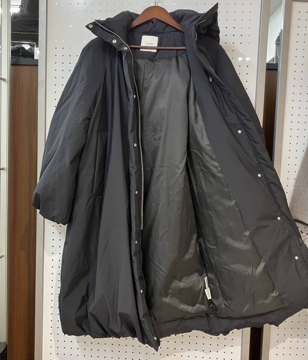 CLANE クラネ／BALLOON HOODIE LONG DOWN COAT／バルーンフーディー
